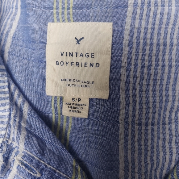 AE Boyfriend Cut Button Down Longsleeeve Shirt - Picture 8 of 10